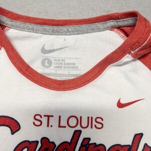 Nike MLB St Louis Cardinals Slim Fit 3/4 Sleeve Womens Large Shirt Nike Slim Fit